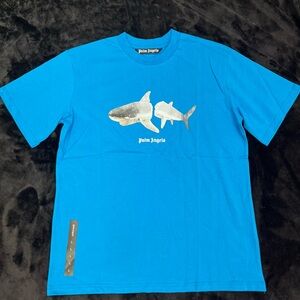 Palm Angels Blue Shark T-Shirt